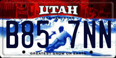 UT license plate B857NN