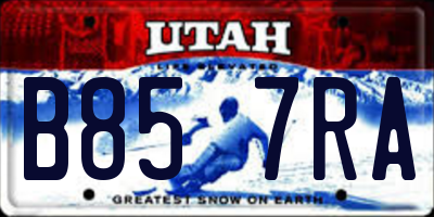 UT license plate B857RA