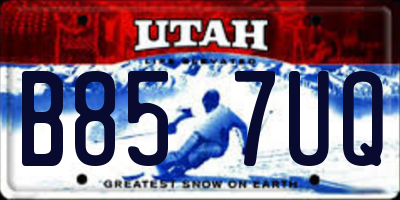 UT license plate B857UQ