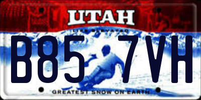 UT license plate B857VH