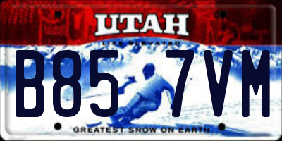 UT license plate B857VM