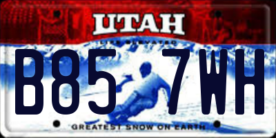 UT license plate B857WH