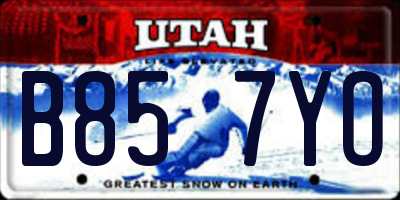 UT license plate B857YO