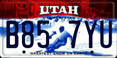 UT license plate B857YU