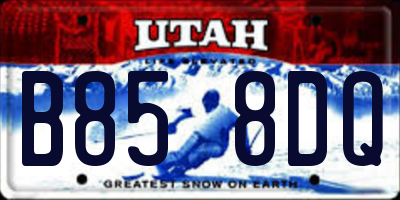 UT license plate B858DQ