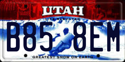 UT license plate B858EM