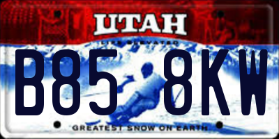 UT license plate B858KW