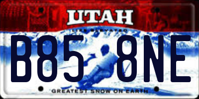 UT license plate B858NE