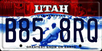 UT license plate B858RQ