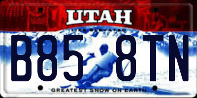 UT license plate B858TN