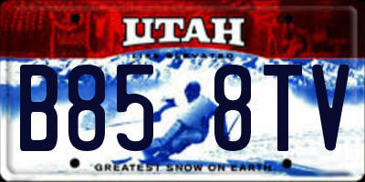 UT license plate B858TV