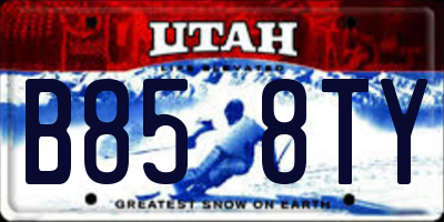 UT license plate B858TY
