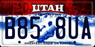 UT license plate B858UA