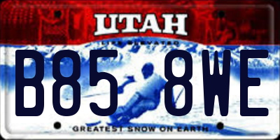UT license plate B858WE