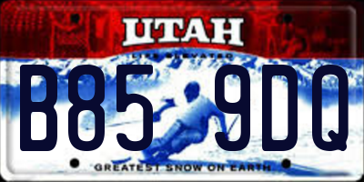 UT license plate B859DQ