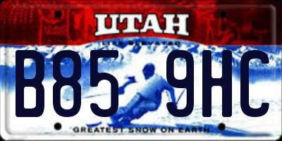 UT license plate B859HC