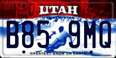 UT license plate B859MQ
