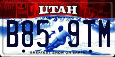 UT license plate B859TM