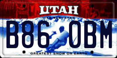 UT license plate B860BM