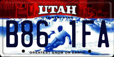 UT license plate B861FA