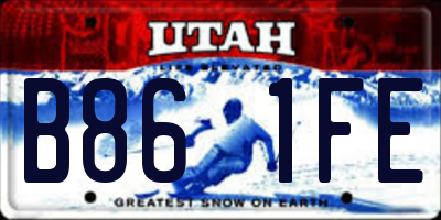 UT license plate B861FE