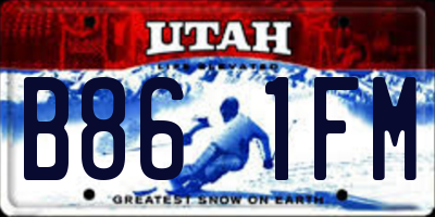 UT license plate B861FM