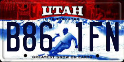 UT license plate B861FN