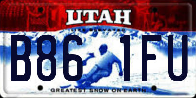 UT license plate B861FU