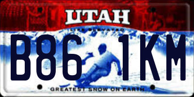 UT license plate B861KM