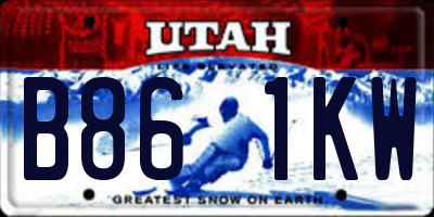 UT license plate B861KW