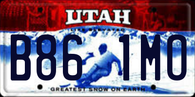 UT license plate B861MO
