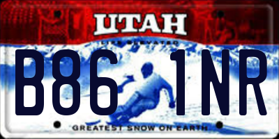 UT license plate B861NR