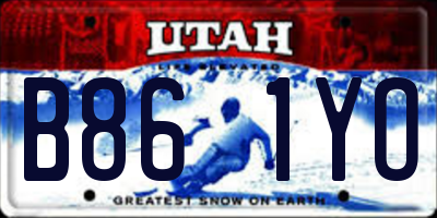 UT license plate B861YO