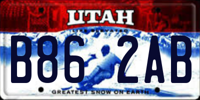 UT license plate B862AB