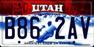 UT license plate B862AV