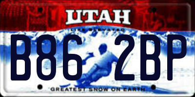 UT license plate B862BP