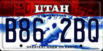 UT license plate B862BQ