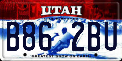 UT license plate B862BU