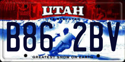 UT license plate B862BV