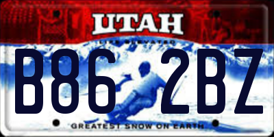 UT license plate B862BZ