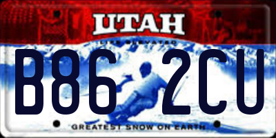 UT license plate B862CU