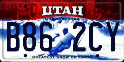 UT license plate B862CY