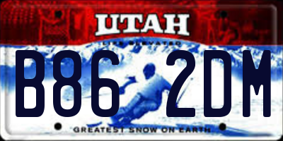 UT license plate B862DM