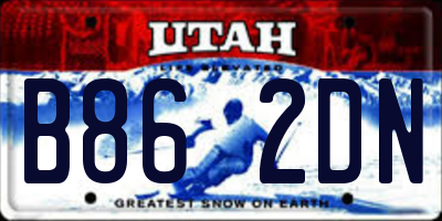 UT license plate B862DN