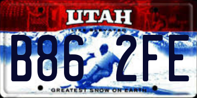UT license plate B862FE