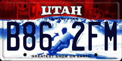 UT license plate B862FM