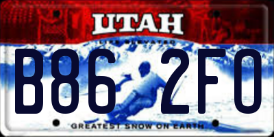 UT license plate B862FO