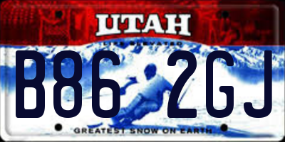 UT license plate B862GJ