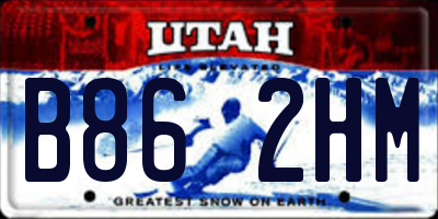 UT license plate B862HM
