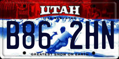 UT license plate B862HN